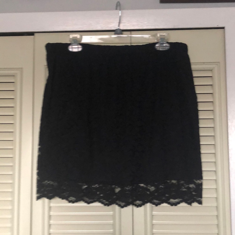 Black lace skirt